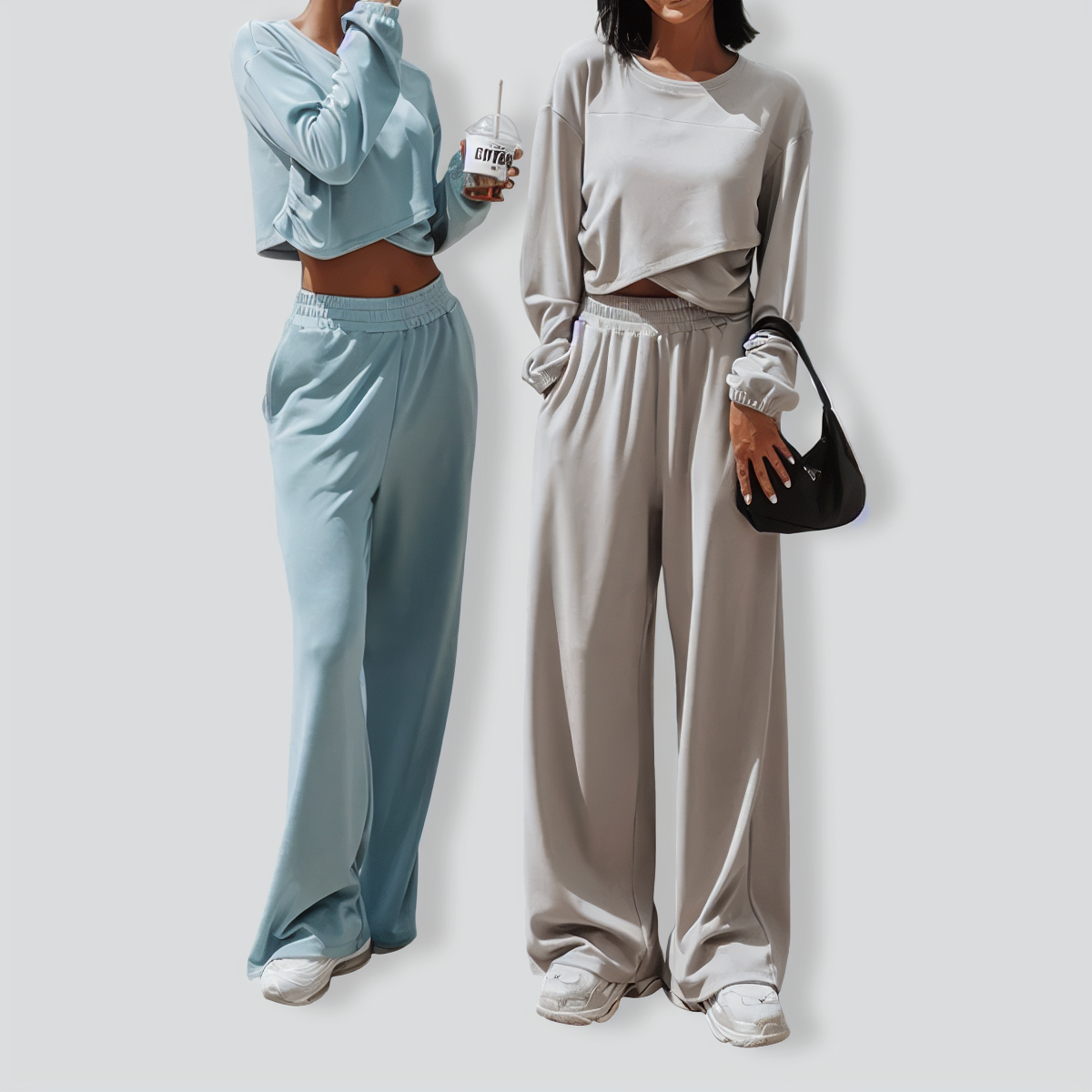 Two-piece fashion sports and leisure sweater