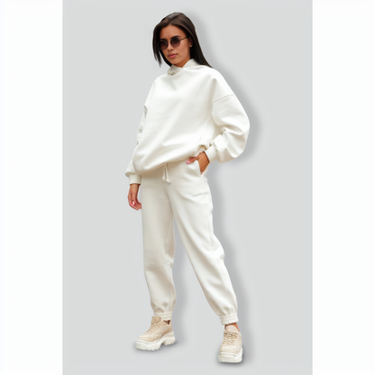 Fashion Casual Solid Color Two-piece Hoodie