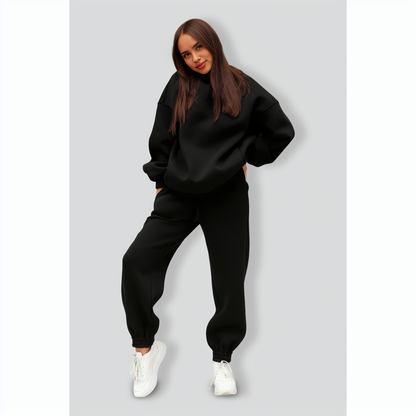 Fashion Casual Solid Color Two-piece Hoodie