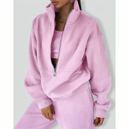 Fashion Fleece Sports and Leisure Three-Piece Set