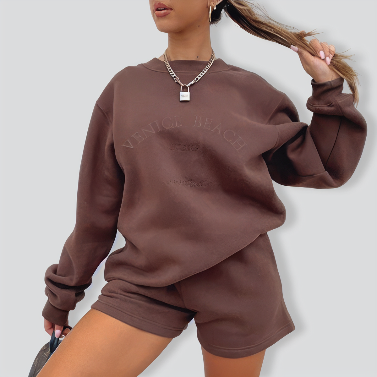 Letter Embroidery Thick Loose Casual Sweater