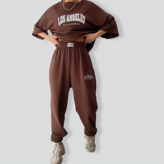 Leisure Style Short-sleeved Two-piece Suit