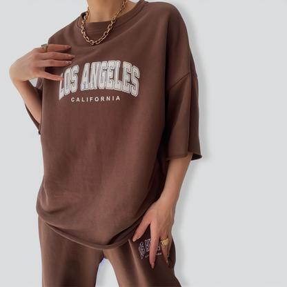 Leisure Style Short-sleeved Two-piece Suit