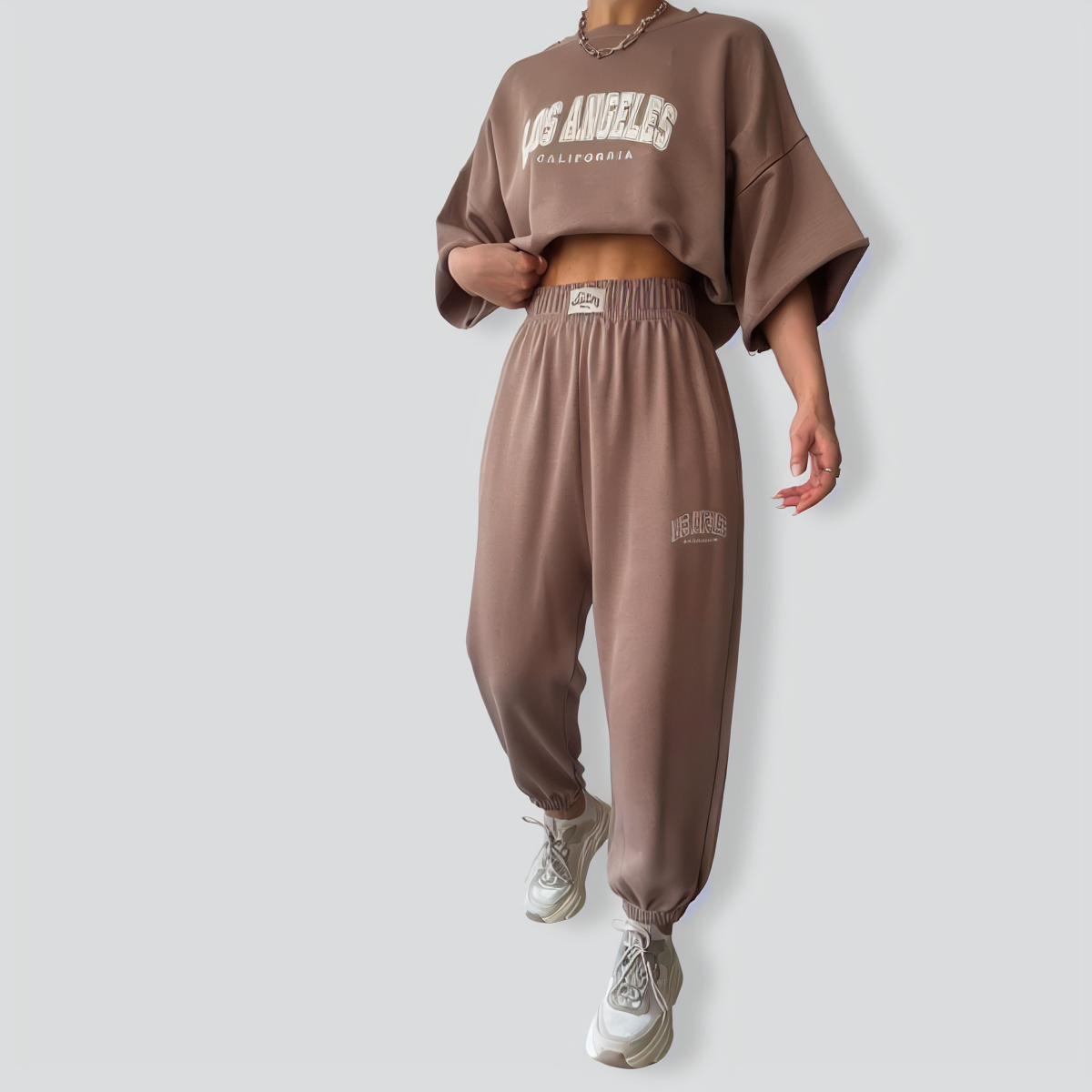 Leisure Style Short-sleeved Two-piece Suit