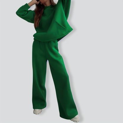 Casual Hooded Straight-leg Pants Two-pieces Tracksuit