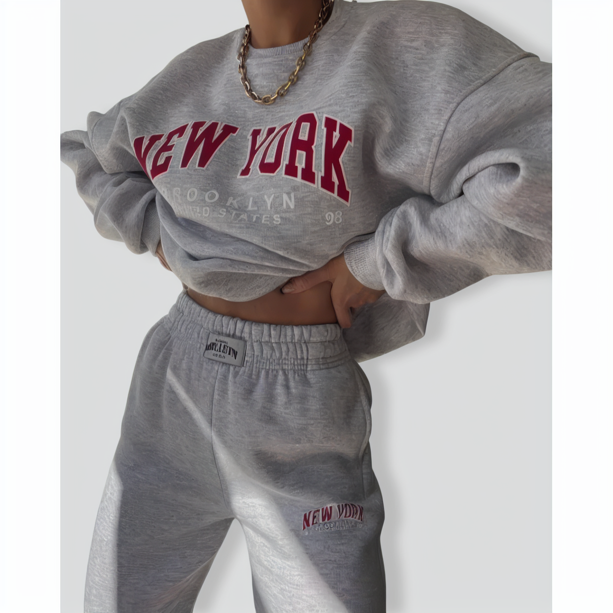 Two-Piece Printed Long-Sleeves Set