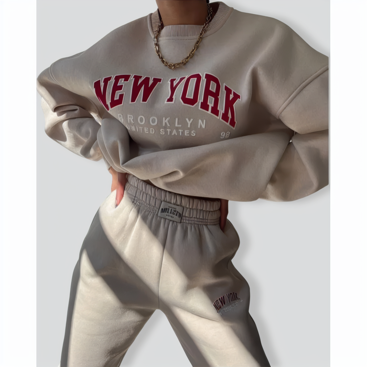 Two-Piece Printed Long-Sleeves Set