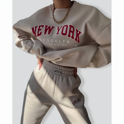 Two-Piece Printed Long-Sleeves Set