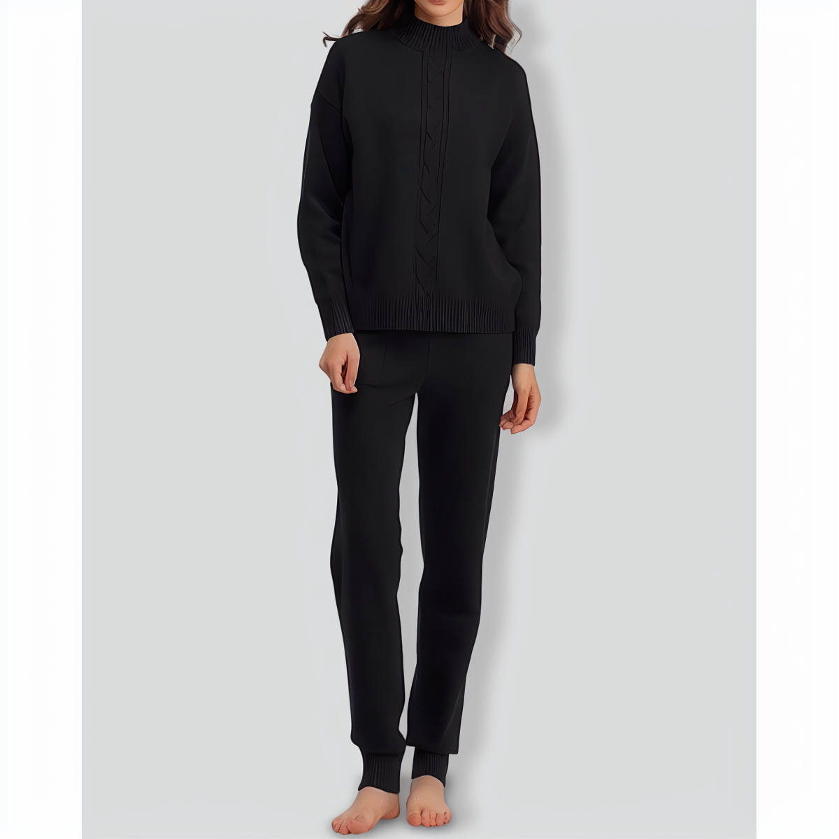 Relaxed Turtleneck Two-pieces Set