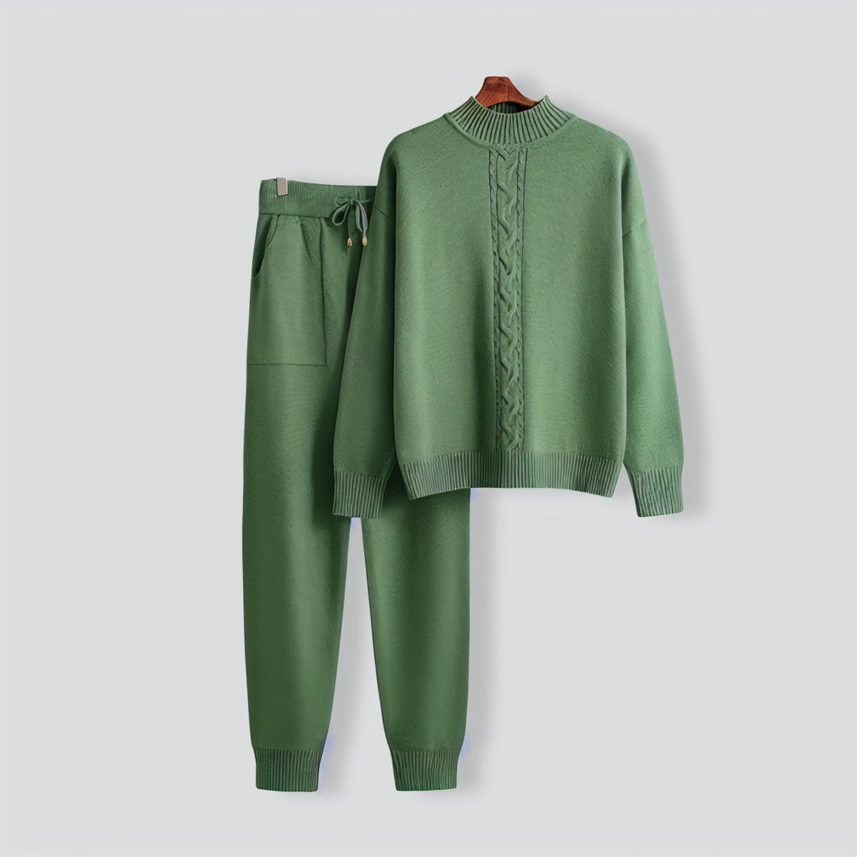 Relaxed Turtleneck Two-pieces Set