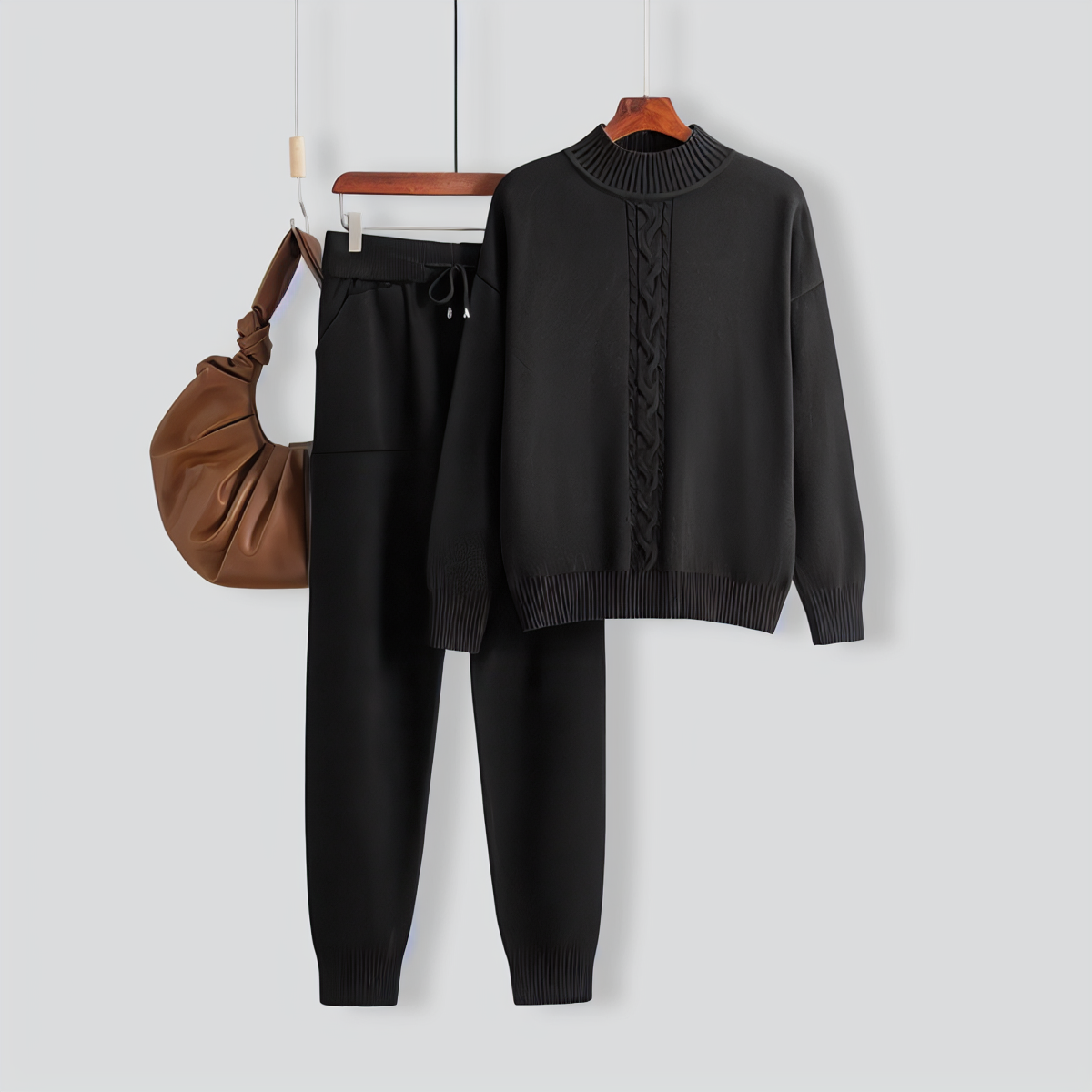 Relaxed Turtleneck Two-pieces Set