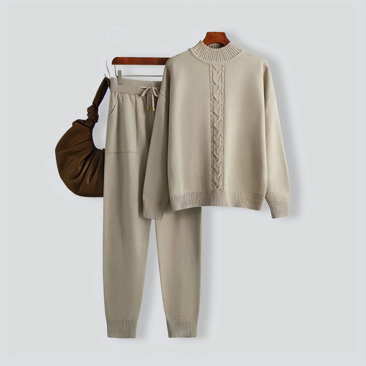 Relaxed Turtleneck Two-pieces Set