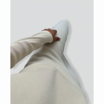 Threaded Crew Neck Drawstring Two-Piece Set