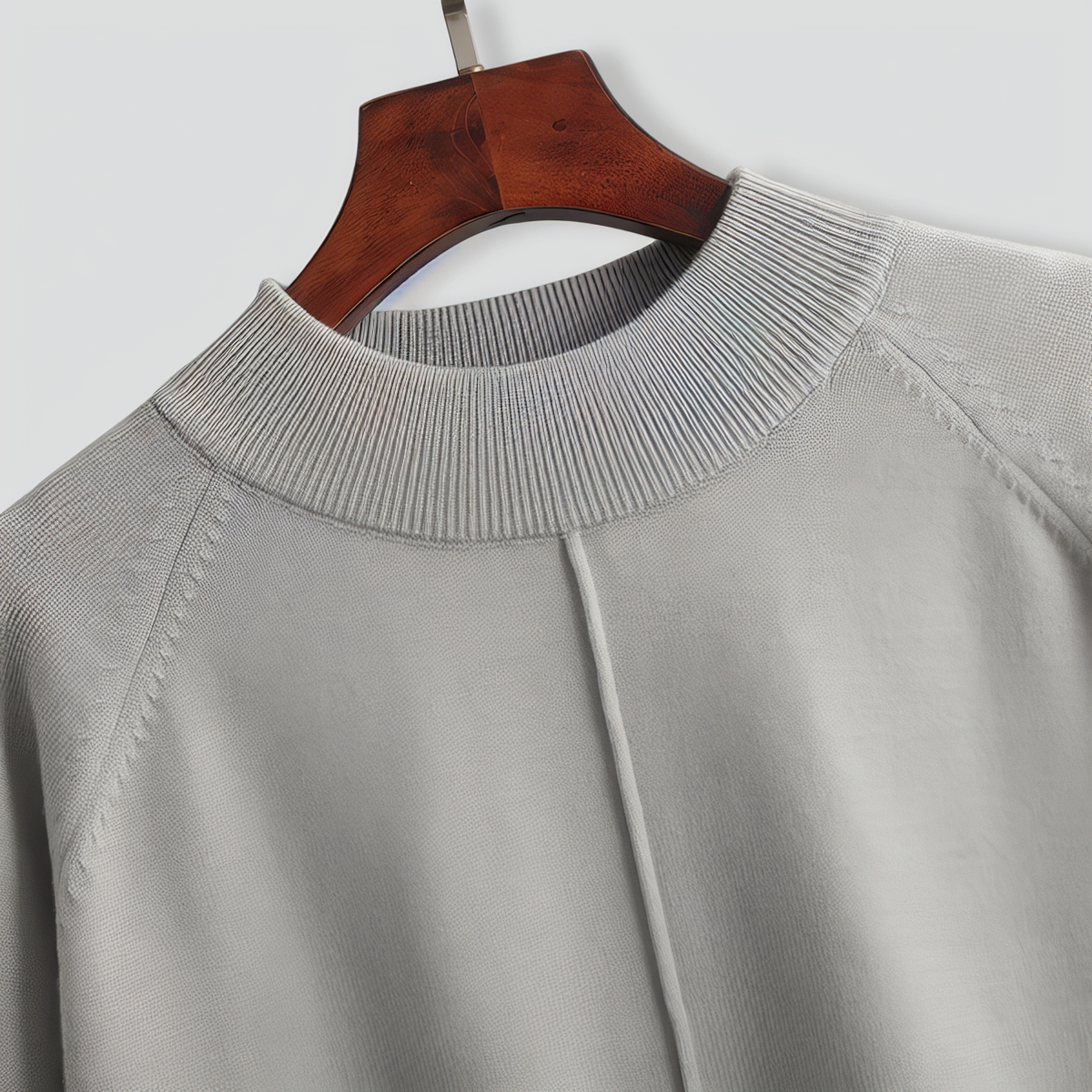 Solid Color Slit Sweater Wide-Leg Trousers Two-Piece Set