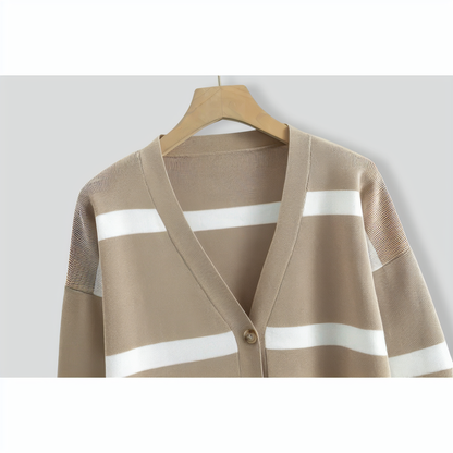 Fashion Striped Knitted Three-Piece Set