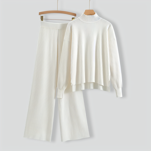 Casual Basic Knitted Two-Piece Set