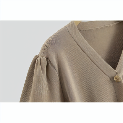 Retro knitted short jacket top wide leg pants two-piece set