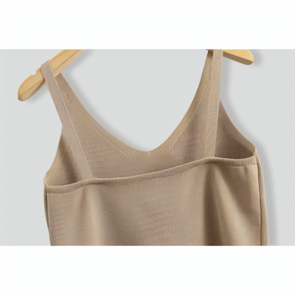 Knitted Cardigan Suspender Wide-Leg Pants Three-Piece Set