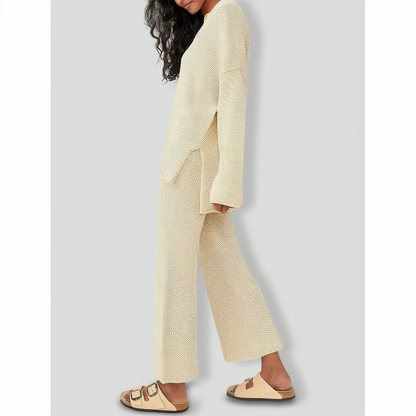 Laid-back Jacquard Sweater Set