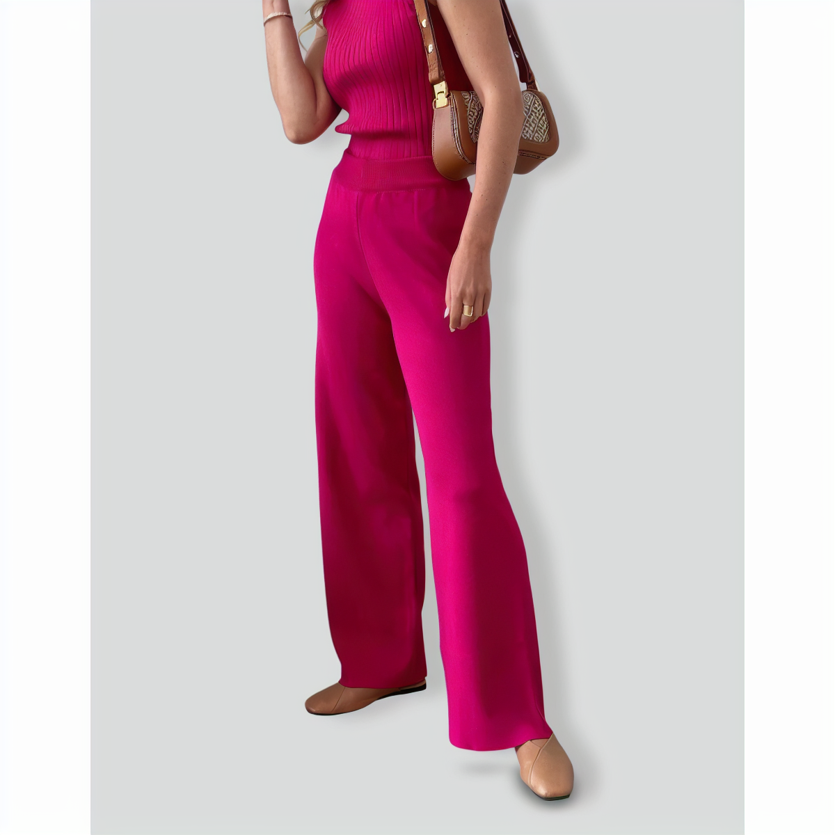 Three-Piece Simple Knitted Suit