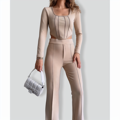 Stylish U-Neck Two-pieces Suit