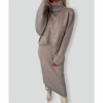 BB0926 Turtleneck Casual Two-Pieces Set