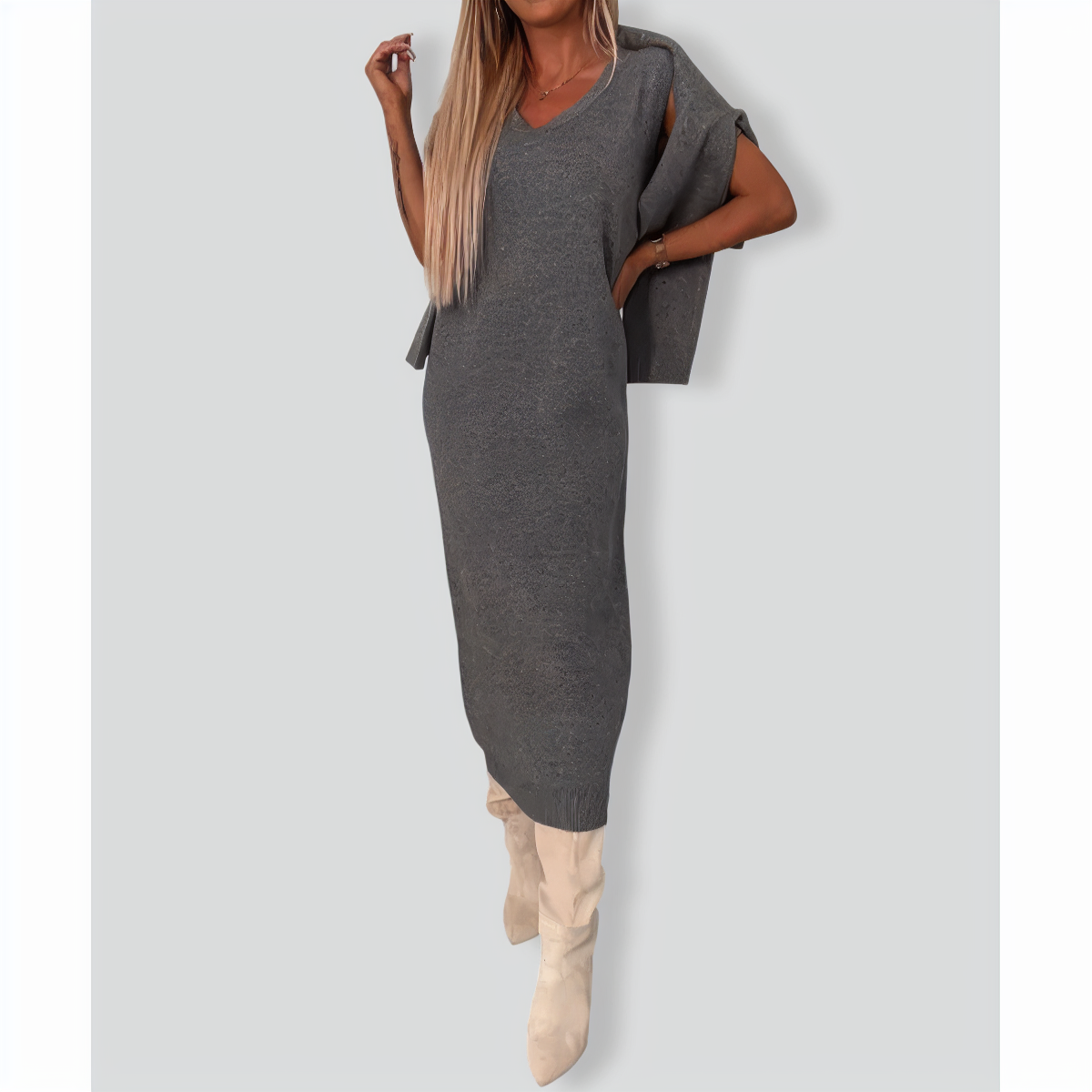 BB0926 Turtleneck Casual Two-Pieces Set