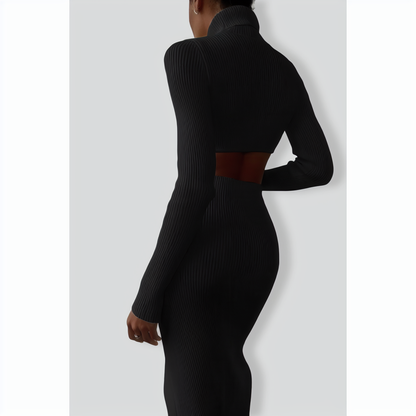 Turtleneck Irregular Short Top Skirt Two-piece Suit