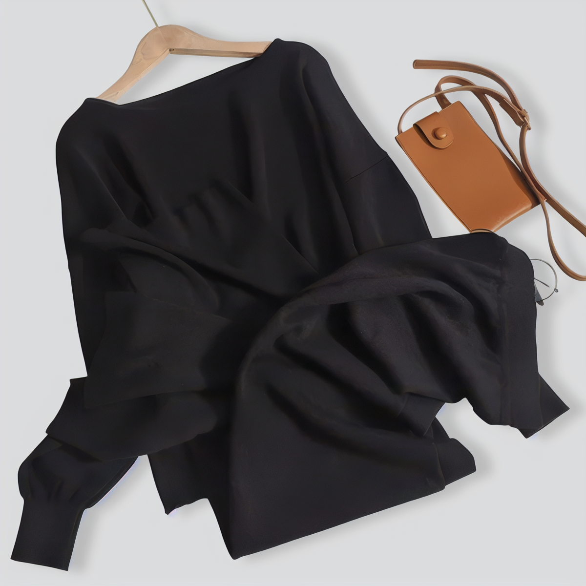 Off-Shoulder Knitted Casual Two-Piece Set