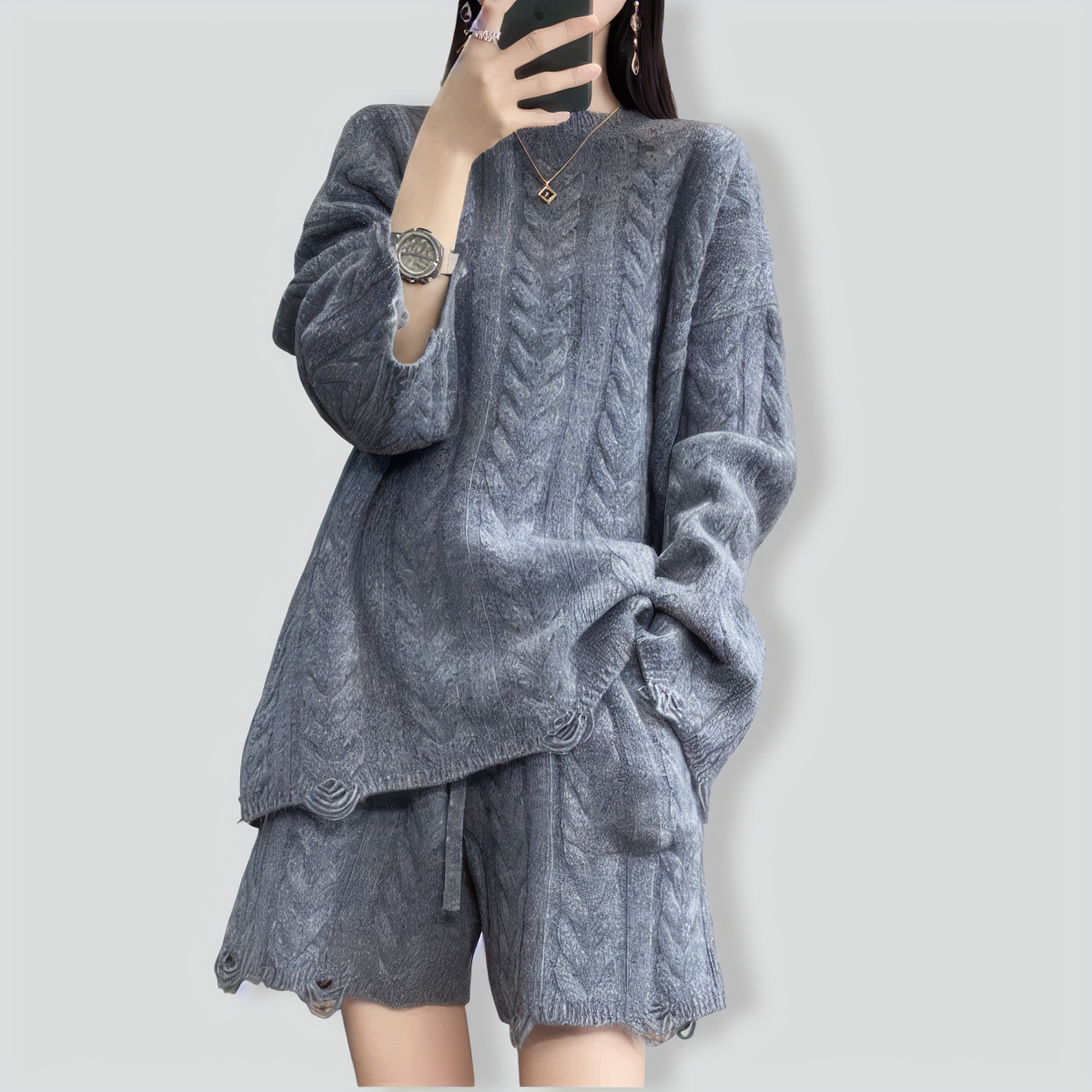 Lazy Style Loose Twist Two-Piece Set