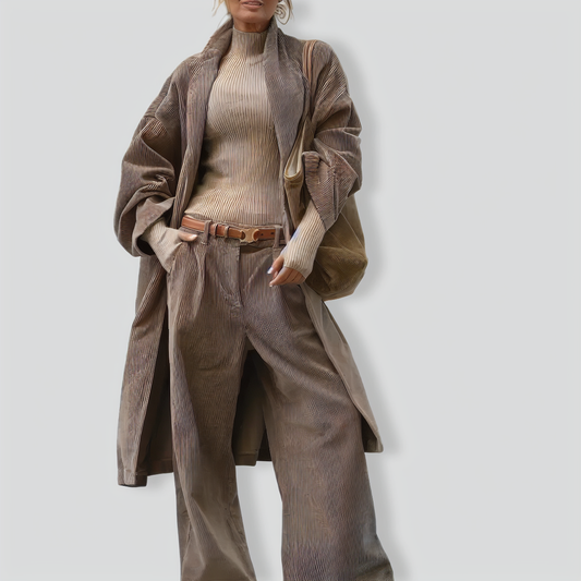 Vintage Style Corduroy Coat And Pants