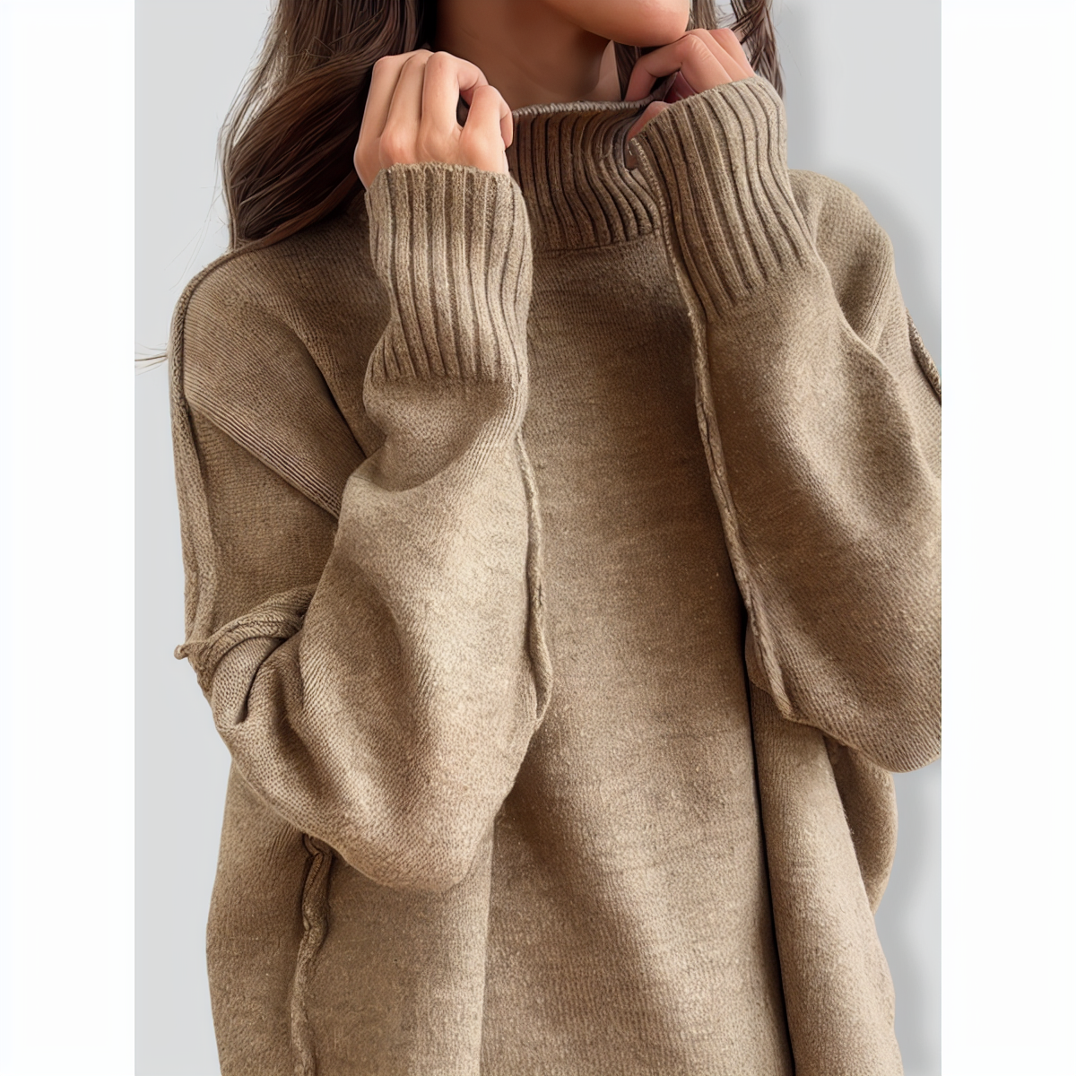 Stylish Solid Color Loose Casual Knitted Set