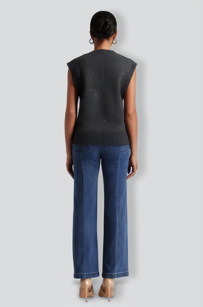 Gacia Glitter Knitted Vest