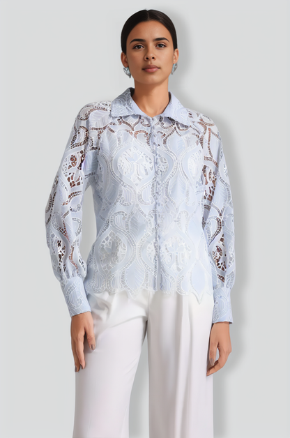 Pana Hollow Embroidery Shirt