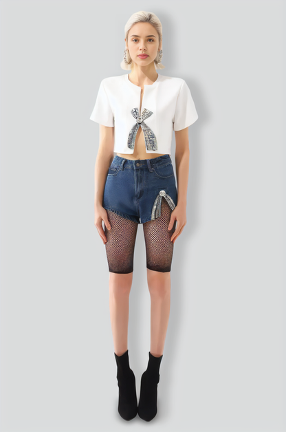 Samson Diamante Cutout Top