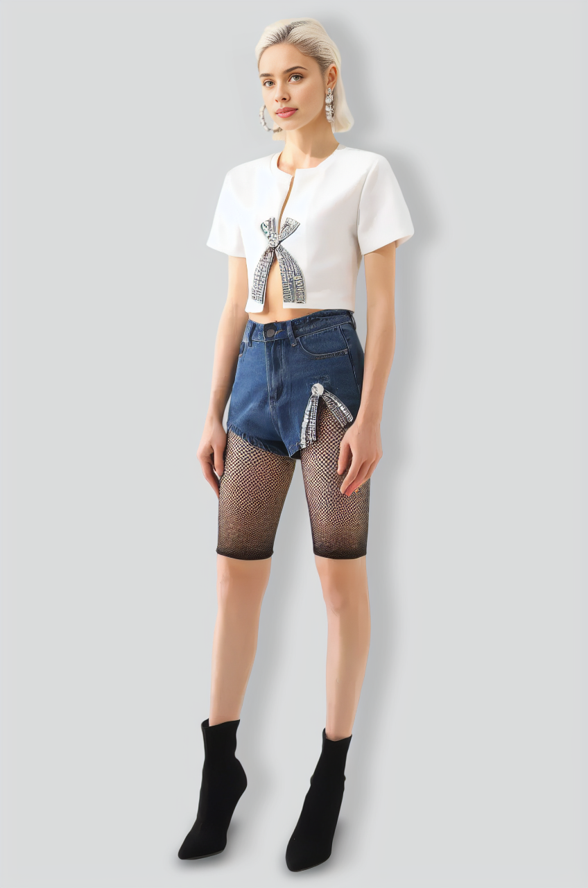 Samson Diamante Cutout Top