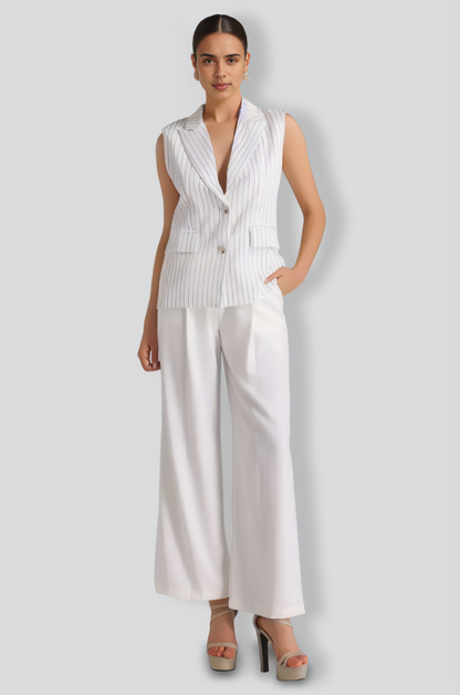 Serena Deep-V Stripe Vest