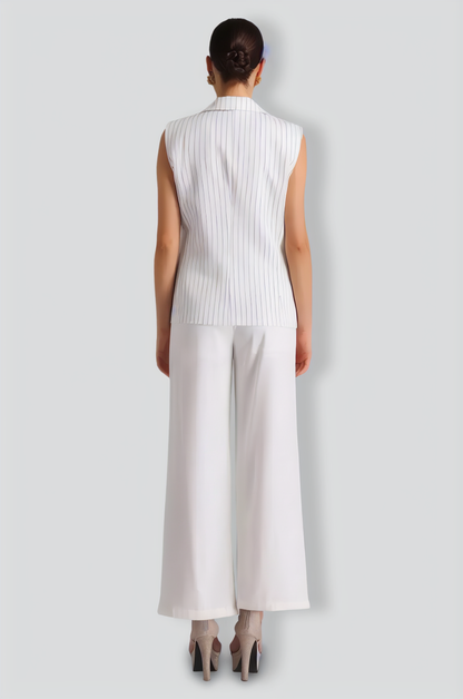 Serena Deep-V Stripe Vest