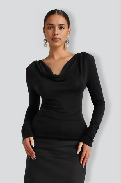 Starsha Swing Collar Long Sleeves Blouse