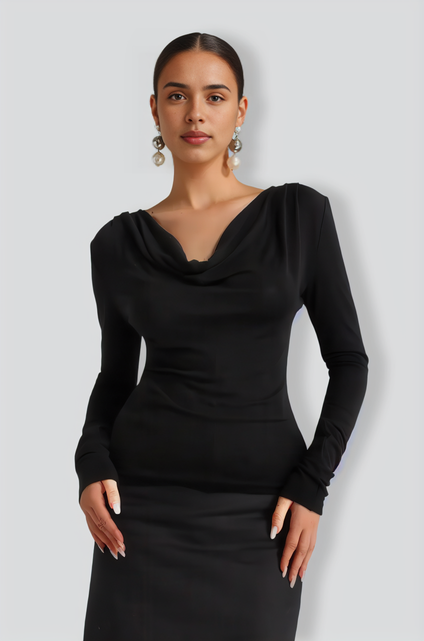 Starsha Swing Collar Long Sleeves Blouse