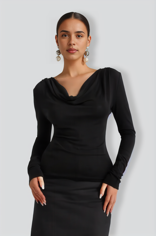 Starsha Swing Collar Long Sleeves Blouse