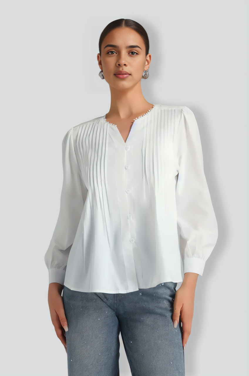 Yasir Pleated Long Sleeves Shirt