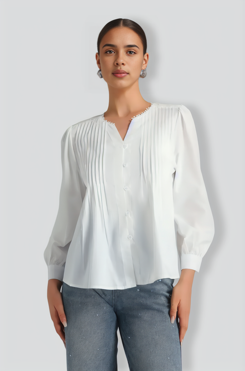 Yasir Pleated Long Sleeves Shirt