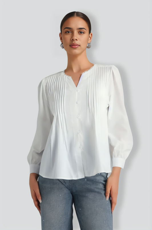 Yasir Pleated Long Sleeves Shirt