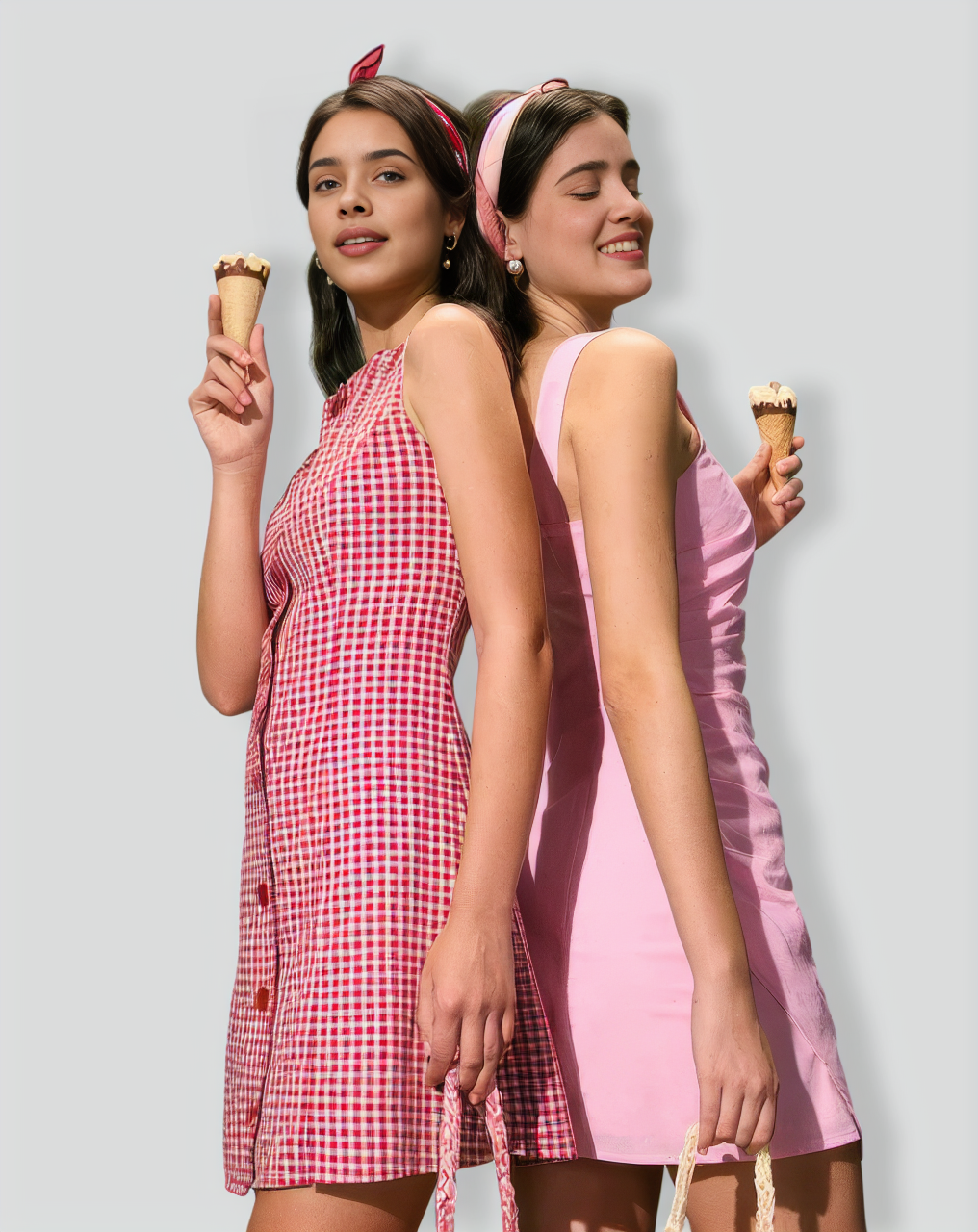 The Red Boat Neck Plaid Mini Dress