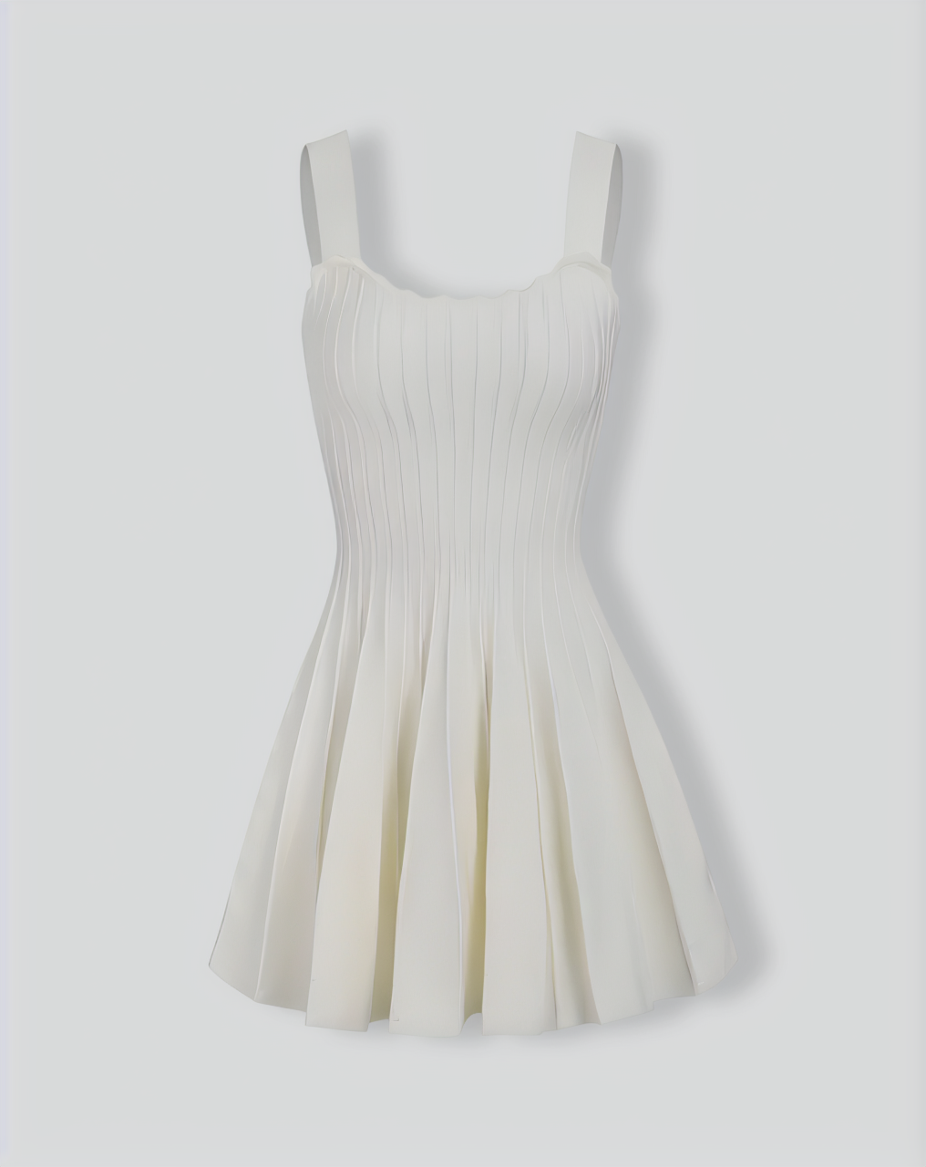 Women's Beige Knitted Sweater Dress