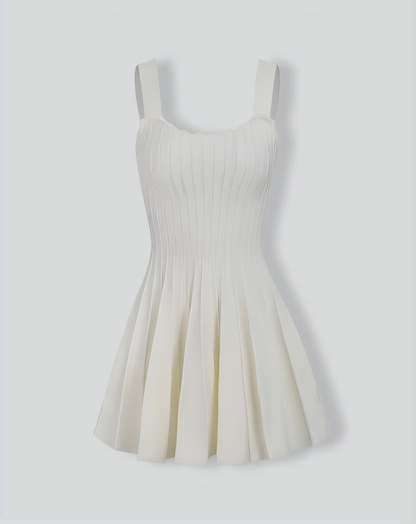 Women's Beige Knitted Sweater Dress