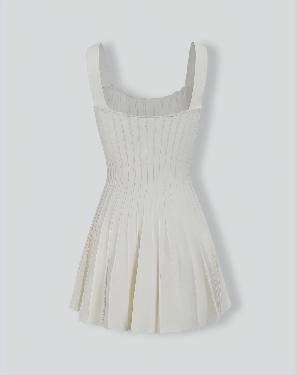 Women's Beige Knitted Sweater Dress