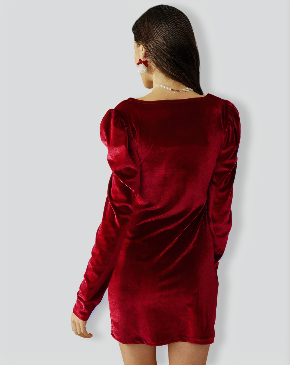 The Velvet Square Neckline Bodycon Dress