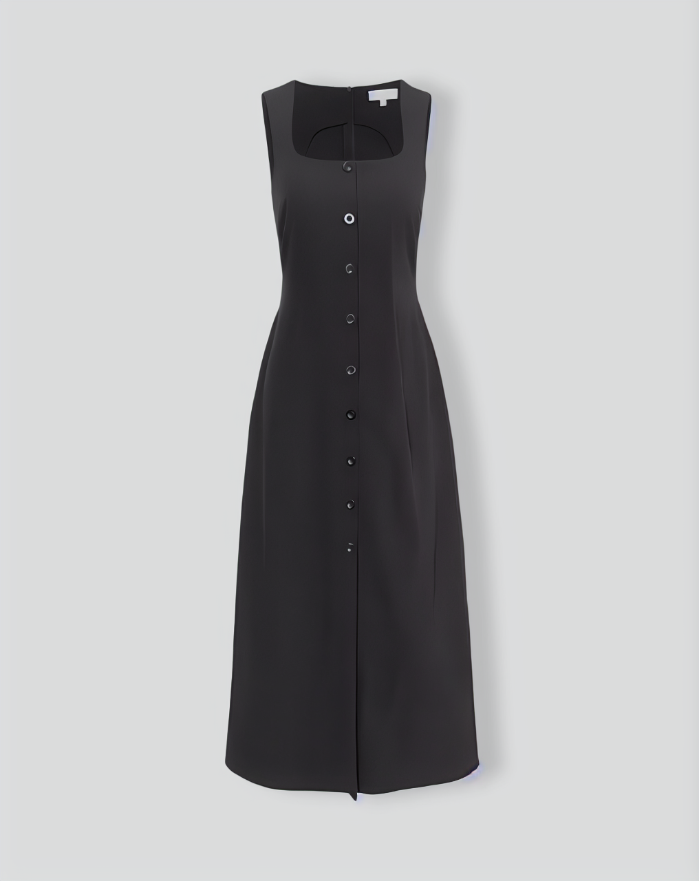 The Black U Necktie Back Sleeveless Maxi Dress